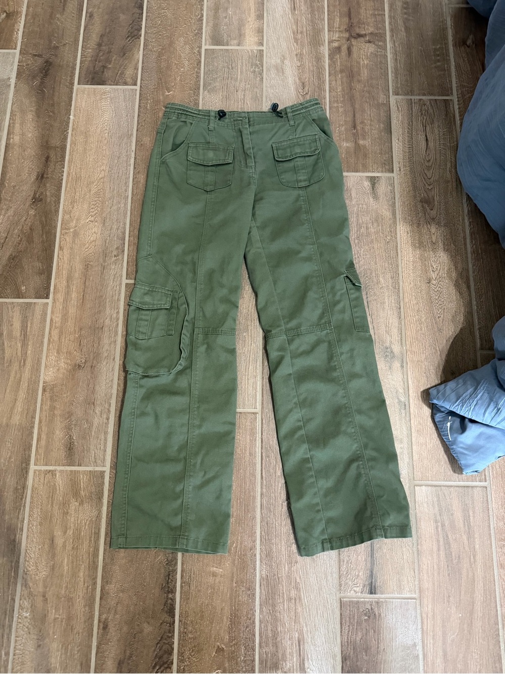 Women's Olive Green Cargo Pants-BRANDY